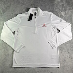 Adidas Commission Possible Rocket Quarter Zip Pullover Mens Medium White NWT